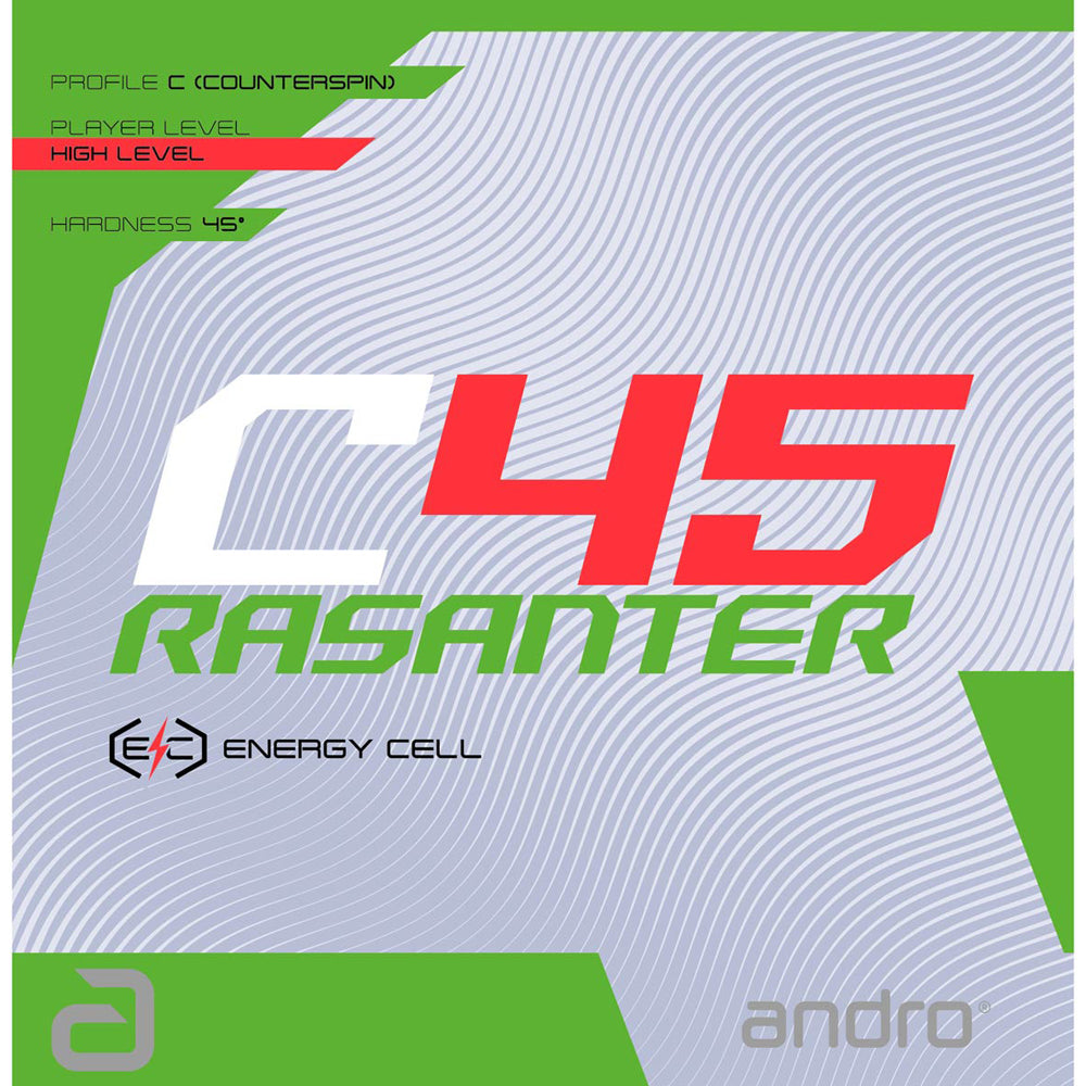 ANDRO Rasanter C45 – Revêtement Tennis De Table Contrôle Et Counterspin Ultime 45°