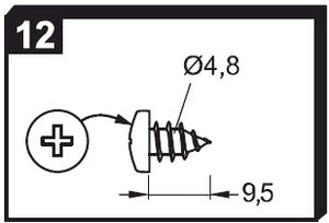 Assembly bag 0.18 Contents:  4 x No. 25 / 16 x No. 12