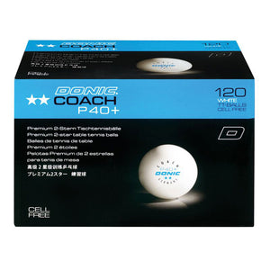 Balles d'entraînement Donic Coach P40+** Cell-Free 120 balles